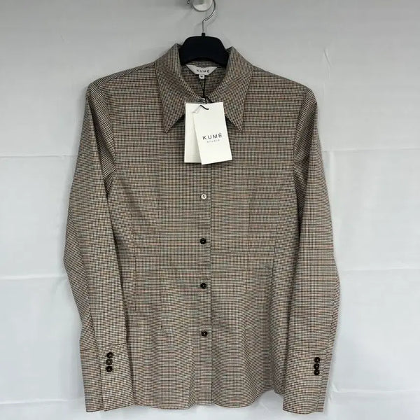 [BUNJANG] KUME Brown Check Shirt Size M / KUME 쿠메 브라운체크 셔츠 M사이즈