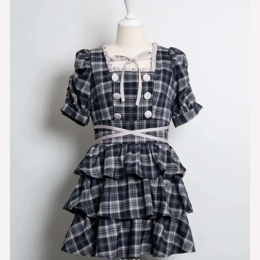 [BUNJANG] Pium Cross Belt Tiered Mini Dress / 15일까지)pium 피움 크로스 벨트 티어드 미니원피스