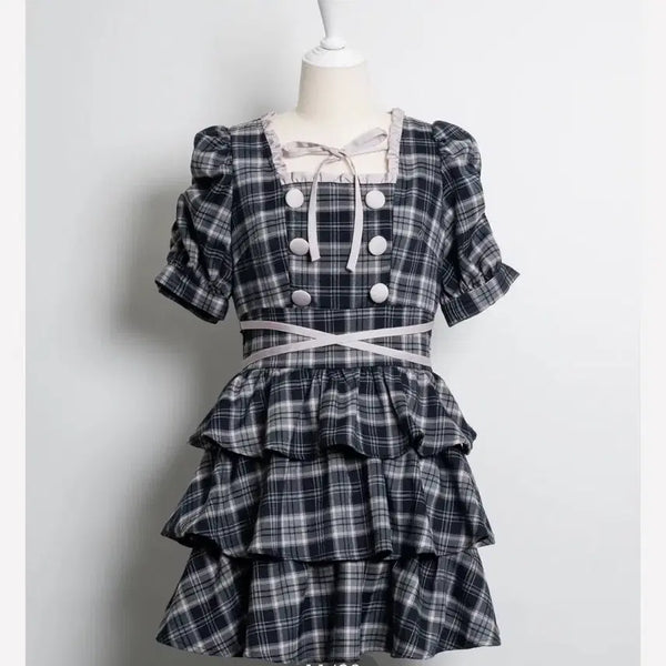 [BUNJANG] Pium Cross Belt Tiered Mini Dress / 15일까지)pium 피움 크로스 벨트 티어드 미니원피스