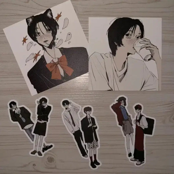 [BUNJANG] BOYNEXTDOOR Sungho Jaehyun Yunhak Sticker Postcard Bundle Set / 보이넥스트도어 보넥도 성호 재현 운학 스티커 엽서 진저님 통판