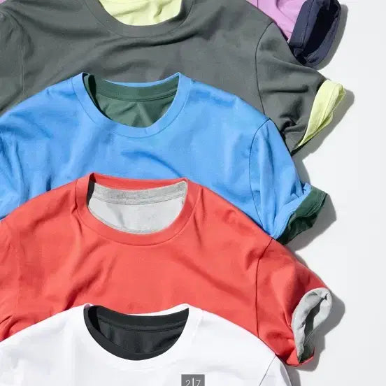[BUNJANG] Uniqlo Dry Color Crew Neck Short Sleeve T-Shirt (Gray, Blue) Bundle Set / (새상품,일괄) 유니클로 드라이 컬러 크루넥 반팔티 (그레이,블루)