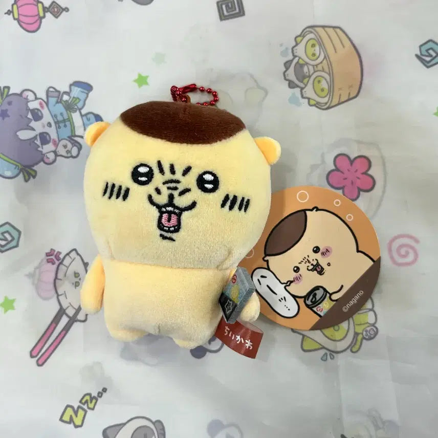 [BUNJANG] Chiikawa Kurimanju Basic Mascot Mini Keychain Plush 10cm / 새상품 쿠리만쥬 기본 마스코트 구 미니 mini 키링 인형  하치와레 치이카와 먼작귀