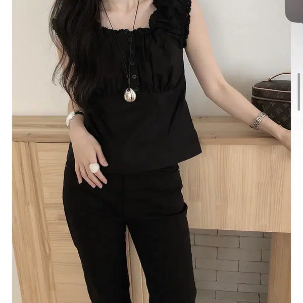 [BUNJANG] Le Butter Two-Way Shirring Blouse / 르버터 투웨이 셔링 블라우스