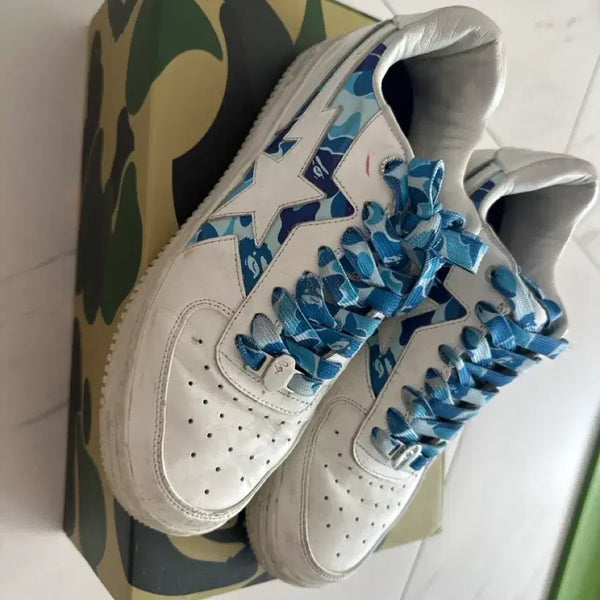 [BUNJANG] BAPE Staff Sneakers Blue Camo / 베이프 스태프 스니커즈 블루 카모