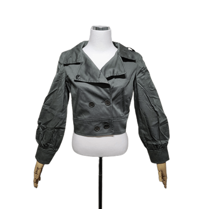 [BUNJANG] Armani Exchange Women's Double-Breasted Balloon Crop Jacket / 아르마니익스체인지 정품 여자 춘추용 여성 벌룬 더블브레스티드 크롭자켓S