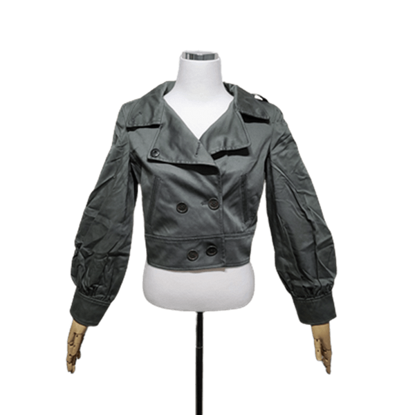 [BUNJANG] Armani Exchange Women's Double-Breasted Balloon Crop Jacket / 아르마니익스체인지 정품 여자 춘추용 여성 벌룬 더블브레스티드 크롭자켓S