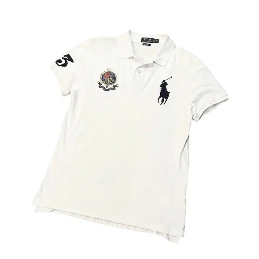 [BUNJANG] Polo Ralph Lauren Big Pony White Short Sleeve Polo T-Shirt (L) / 폴로 랄프로렌 빅포니 화이트 pk 반팔 티셔츠 (L)