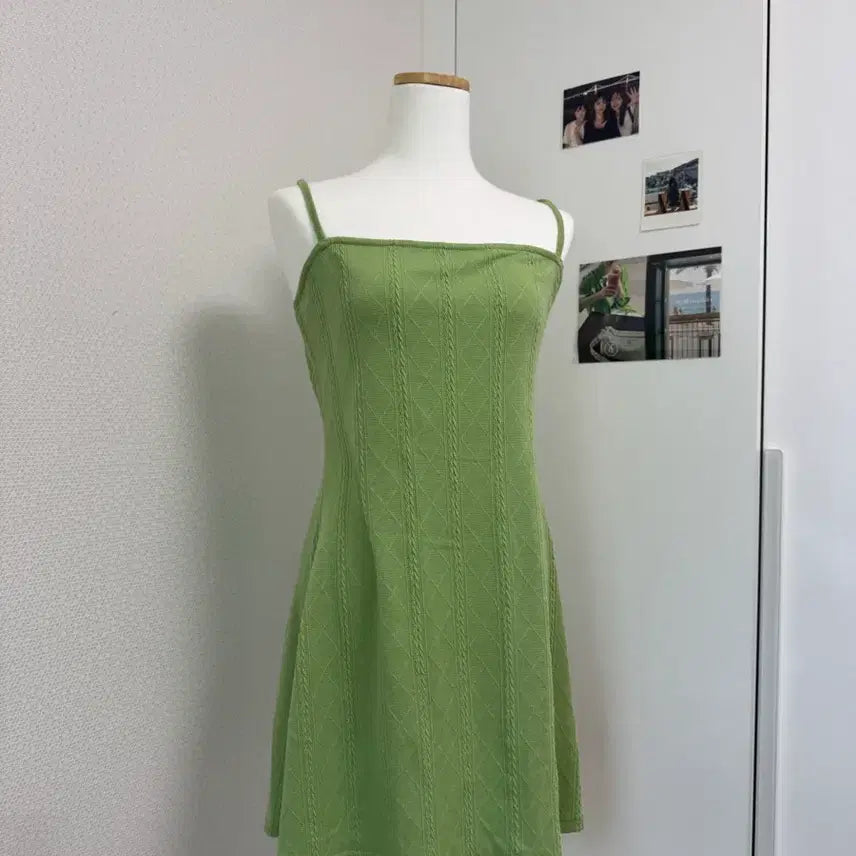 [BUNJANG] Cider Olive Green One-Piece Mini Dress / 사이다 올리브그린 원피스 러지사이즈