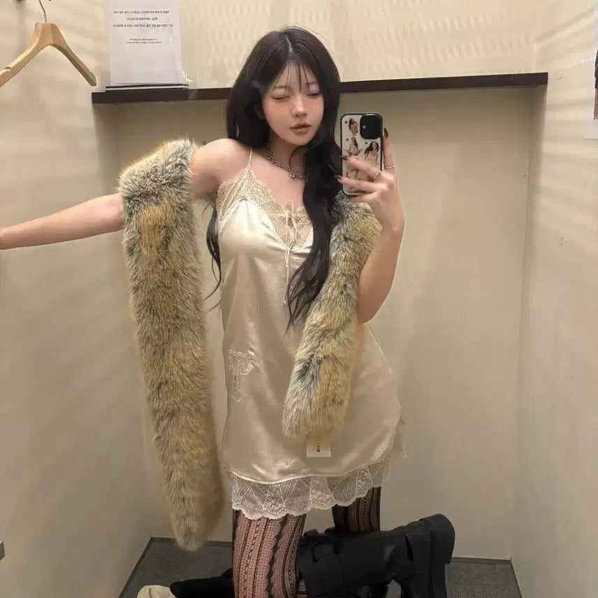 [BUNJANG] Too Much Tax Hotfix Sequin Slip Dress / 투머치택스 핫픽스 슬립 드레스 원피스