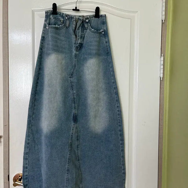 [BUNJANG] Denim Long Skirt / 연천롱 스커트 데님 치마 청치마