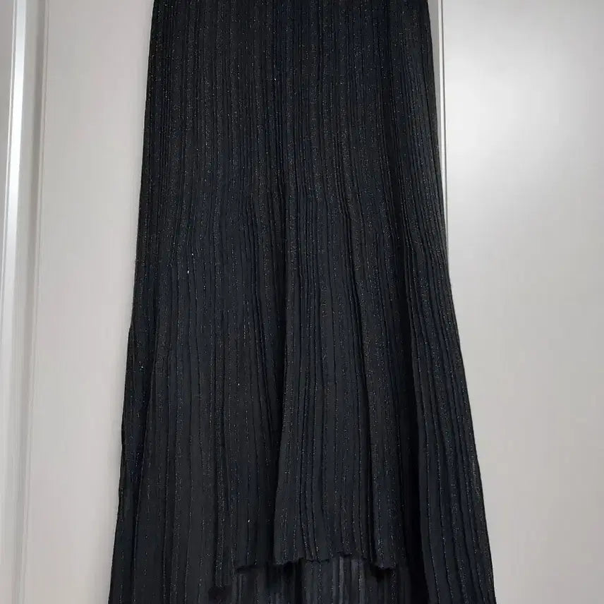 [BUNJANG] Time Glitter Pleated Long Skirt / 타임 글리터 스커트