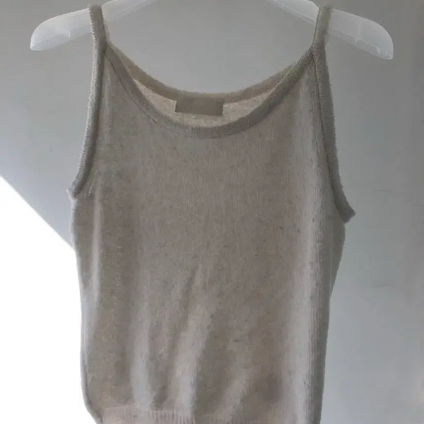 [BUNJANG] Rietz Summer Knit Sleeveless Top / 리에뜨 여름 니트 슬리브리스