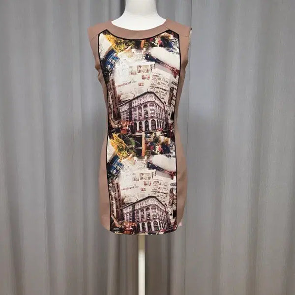 [BUNJANG] Vintage Pattern Midi Dress / 새상품 원피스 빈티지 패턴 여성 의류