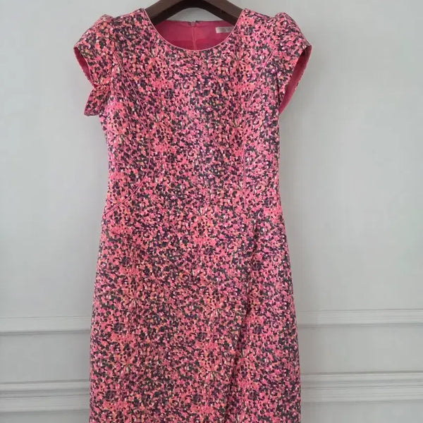[BUNJANG] Anlvee F Pink Patterned Dress / Anlvee F 원피스