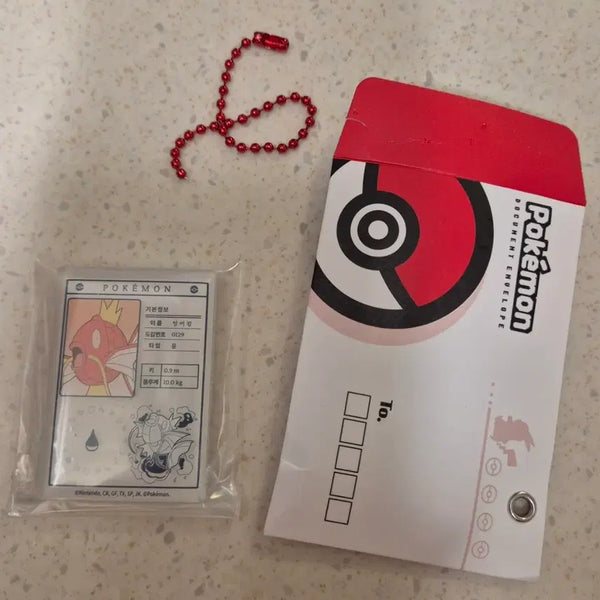 [BUNJANG] Lotteeia Ing-eoking Introduction Magnet Keyring / 롯데리아 잉어킹 소개서 마그넷 키링 팝니다.