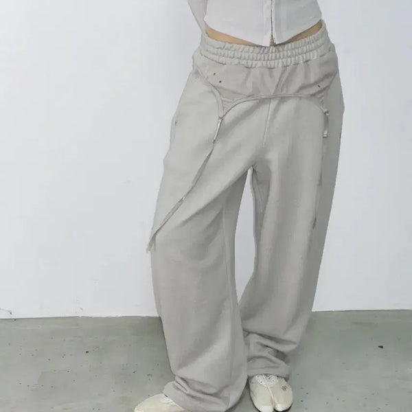 [BUNJANG] 41pray Layered Sweatpants Grey / 41pray Layered Sweatpants Grey