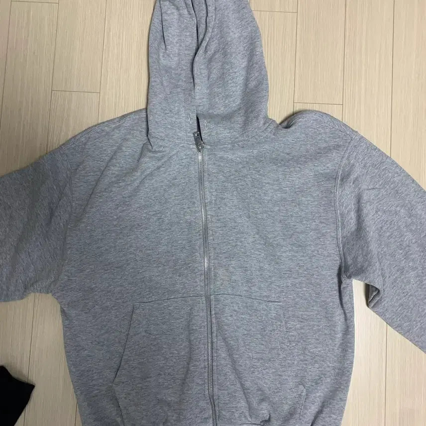 [BUNJANG] TOPTEN Hooded Zip-Up Hoodie Grey/Charcoal M / 탑텐 후드집업 그레이,차콜 M