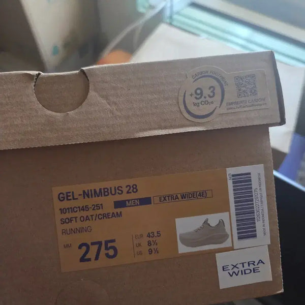 [BUNJANG] ASICS Gel-Nimbus 28 Running Shoes EXTRA WIDE 275 / 새제품 아식스 젤님버스 28 런닝화 275 EXTRA WIDE