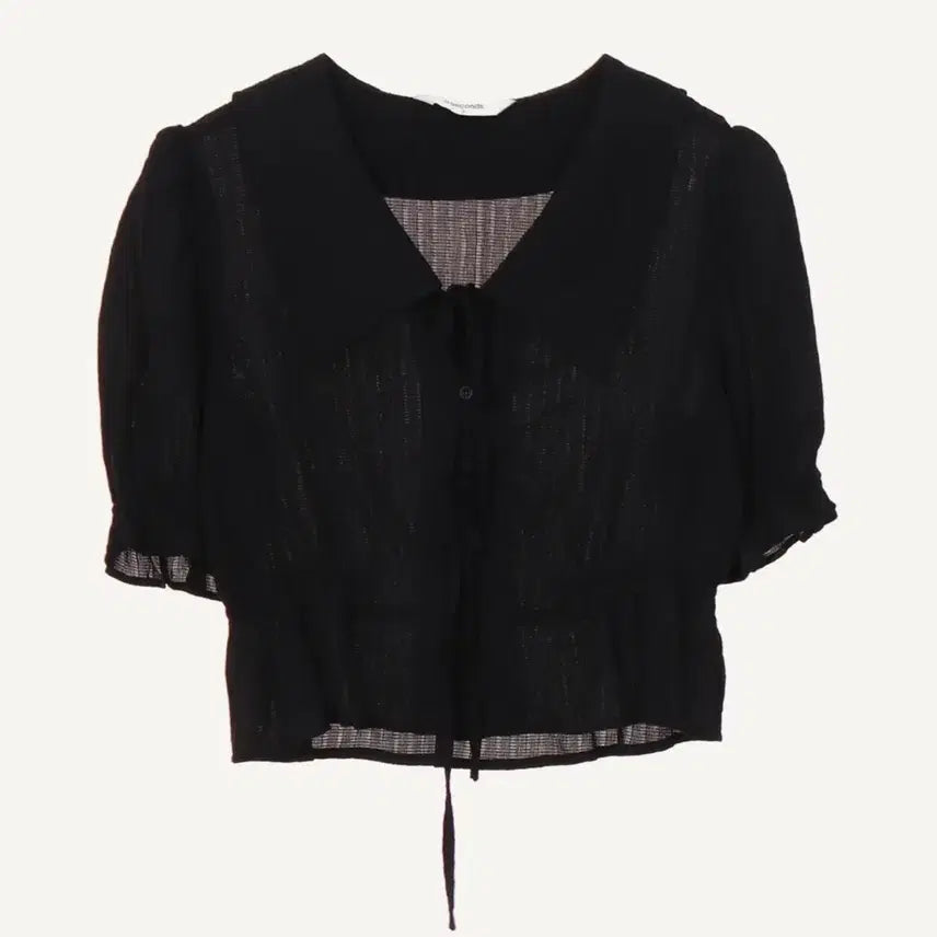 [BUNJANG] 8seconds Black Collar Blouse / 에잇세컨즈) 카라 블랙 블라우스