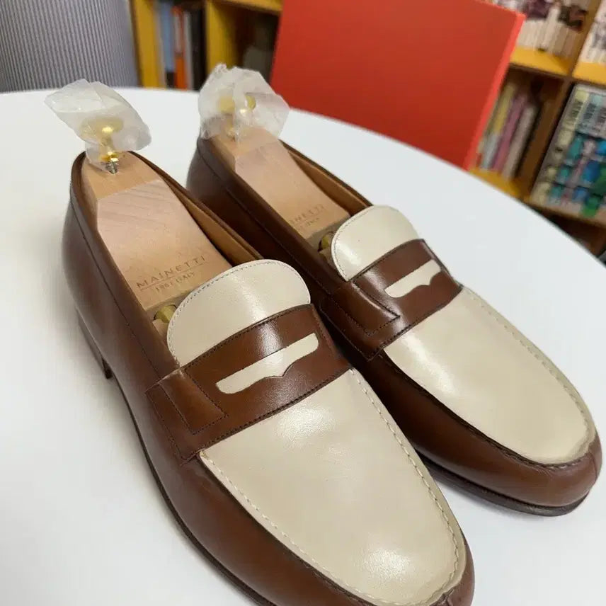 [BUNJANG] JM Weston 180 Spectator Loafers Brown/Ivory Size 8D / Jm weston 180 8d brown/ivory 웨스통 훼스통