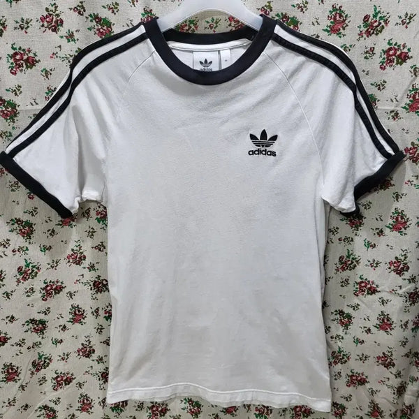 [BUNJANG] Adidas Adicolor Big Logo Trefoil Short Sleeve T-Shirt (M) / 603 ) 최상급 아디다스 자수빅로고 아디컬러 삼선 반팔티 m 남여공용