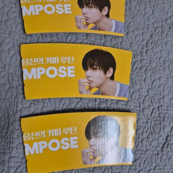 [BUNJANG] Compose Coffee V Taehyung Cup Holder / 컴포즈 뷔 컵홀더 3개