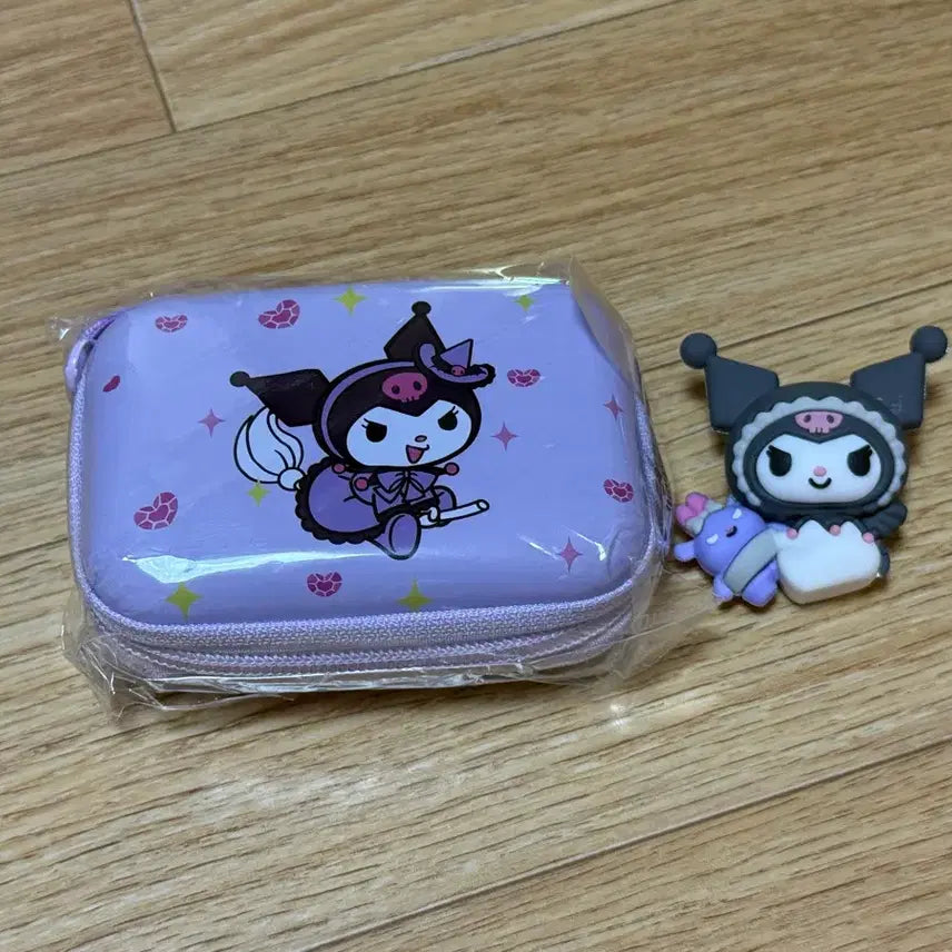 [BUNJANG] Sanrio Kuromi Pouch + Figure Set / 산리오 쿠로미 파우치 + 피규어 세트