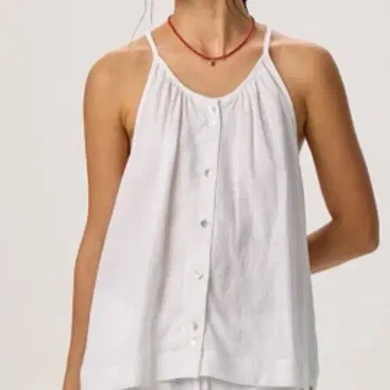 [BUNJANG] Boodi Mudra Linen Halter Top White M / 부디무드라 린넨 홀터 나시 화이트 M