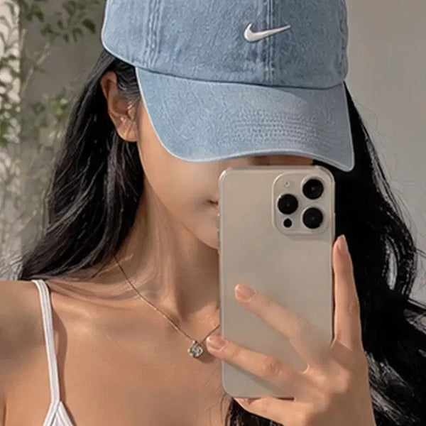 [BUNJANG] Nike Denim Blue Baseball Cap / 나이키 볼캡 데님블루