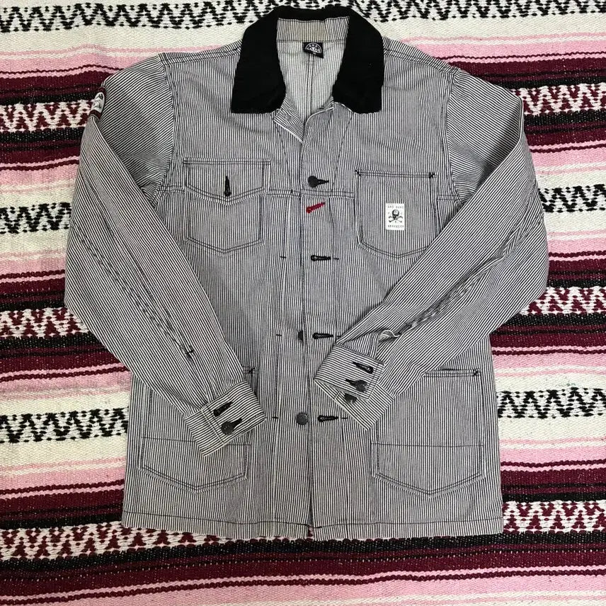 [BUNJANG] Hickory Stripe Work Jacket / 히코리 커버올 워크 자켓