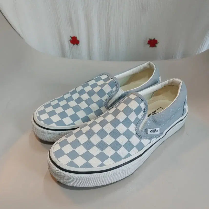 [BUNJANG] Vans Checkerboard Slip-On Blue / 반스 체커보드 슬립온 블루 230