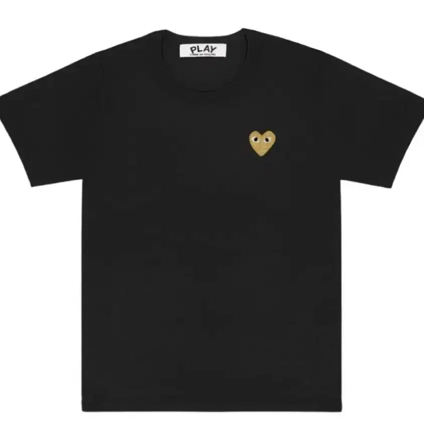 [BUNJANG] Comme des Garçons Gold Heart Patch Short Sleeve T-Shirt / 특특가##꼼데가르송 골드와펜 반팔