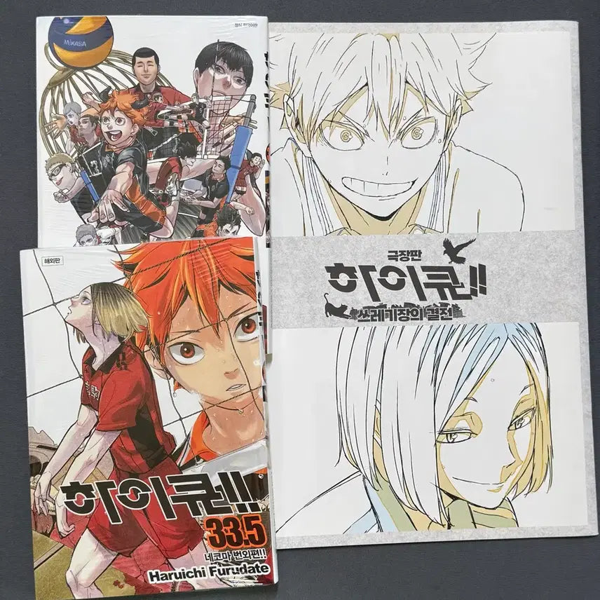 [BUNJANG] Haikyuu!! Volume 33.5 Korean Edition & International Edition Memory Book Bundle / 하이큐 만화책 33.5권 한국어판 해외판 메모리북