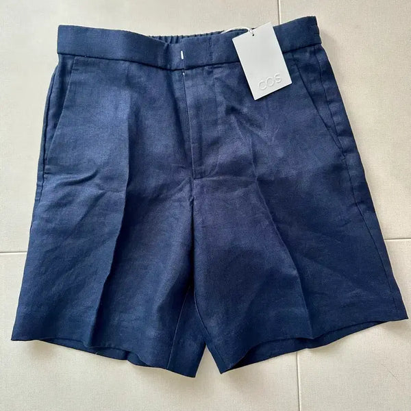 [BUNJANG] COS Navy Linen Shorts / COS 네이비 린넨 반바지