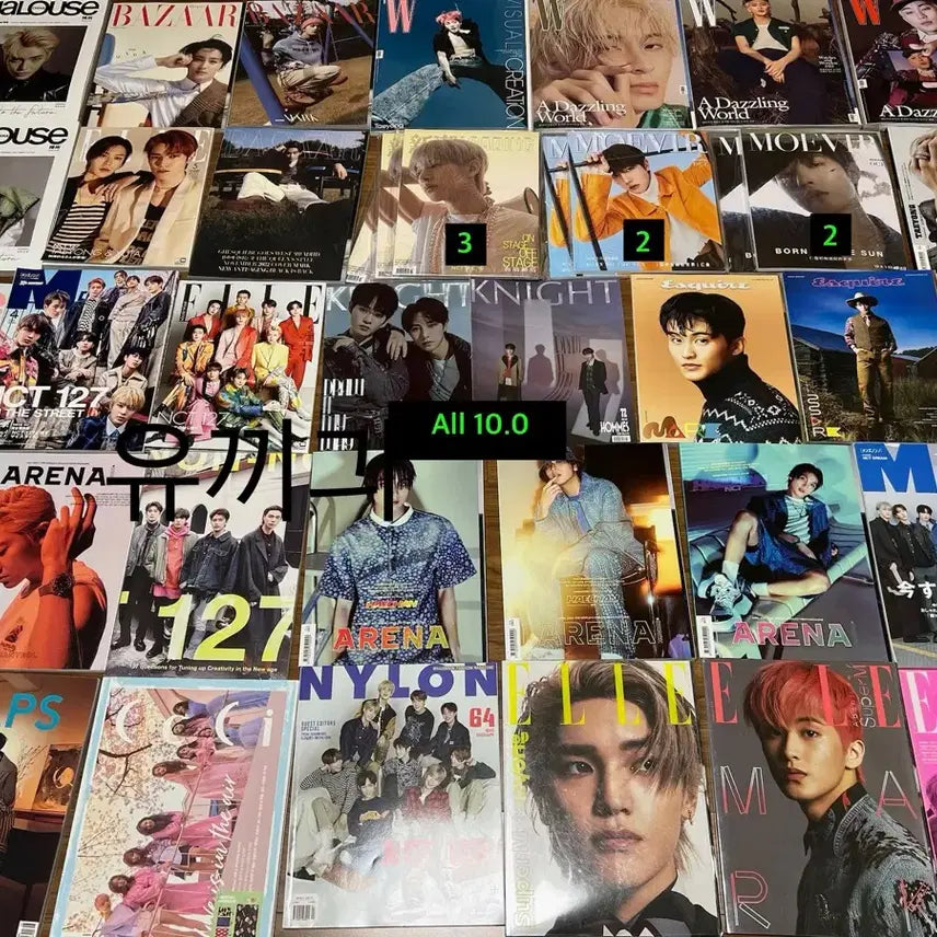 [BUNJANG] NCT Bundle Set Magazines (Allure, Nylon, Arena, Esquire, Harper's Bazaar, Elle, Men's Non-no) / 일괄)) NCT 엔시티 잡지 양도 얼루어 나일론 moevir 아레나 에스콰이어 맙스 하퍼스바자 엘르 맨즈논노 127 dream 드림