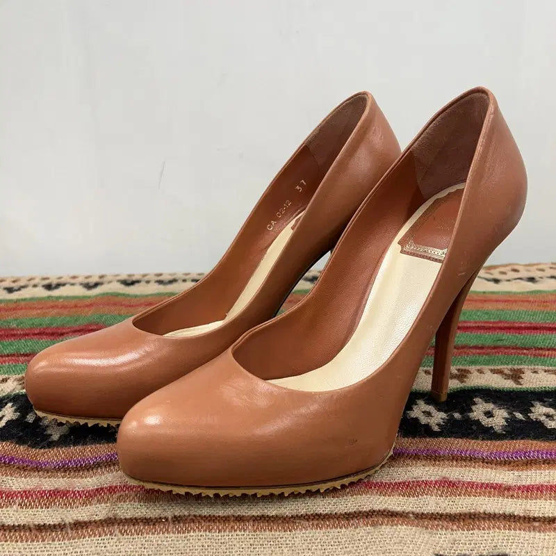 [BUNJANG] Dior Brown Pumps Heel Shoes Size 37 / 디올 정품 브라운 펌프스 힐 구두 37 X02792