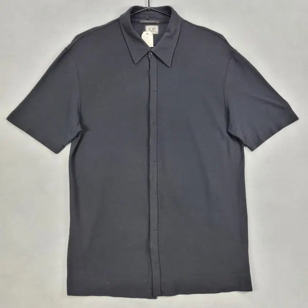 [BUNJANG] CP Company Black Cotton Short Sleeve Shirt / CP컴퍼니 반팔 셔츠 블랙