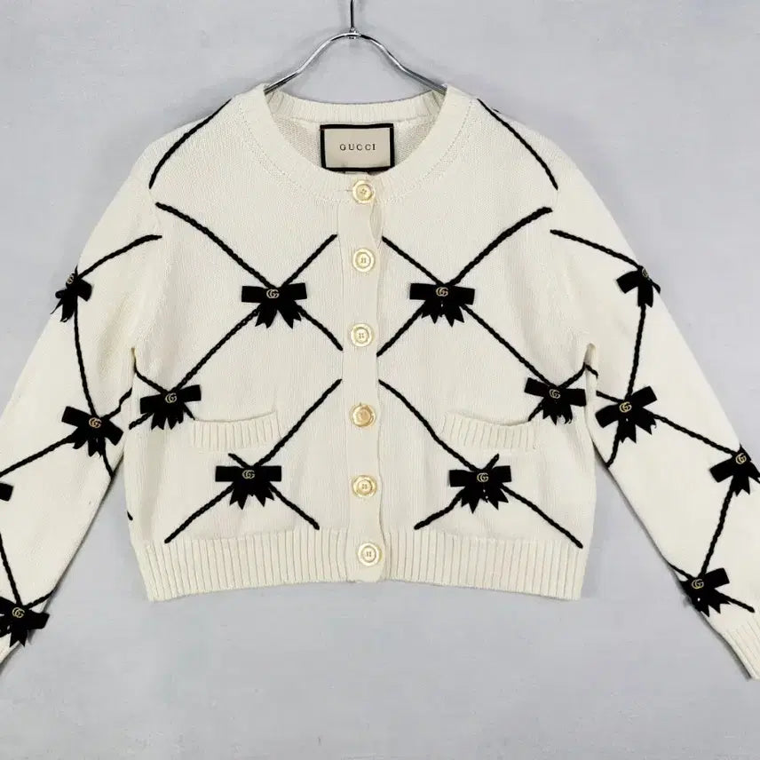 [BUNJANG] Gucci Ribbon Knit Cardigan / 구찌 리본 니트 가디건