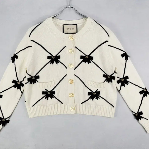 [BUNJANG] Gucci Ribbon Knit Cardigan / 구찌 리본 니트 가디건