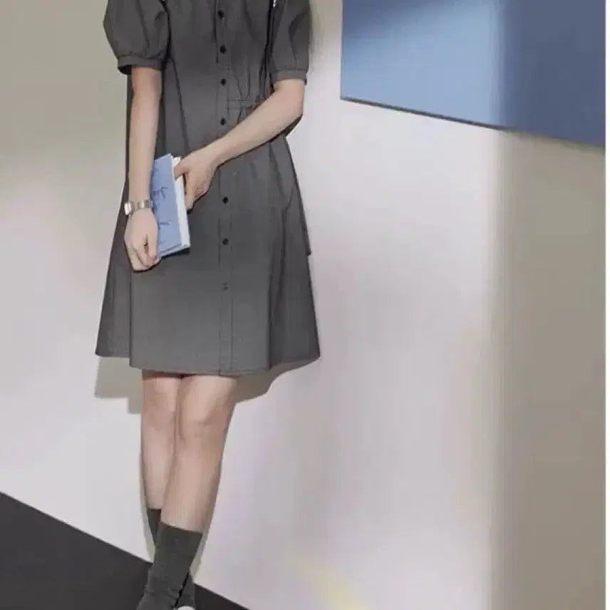 [BUNJANG] Kuoce Sweet Shirt Dress / 쿠오세 스위트 셔츠 원피스