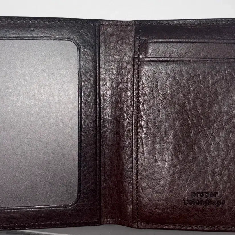[BUNJANG] Proper Belongings Frame Card Wallet Chocolate Brown / 프로퍼빌롱잉즈 프레임 카드 지갑 초코브라운