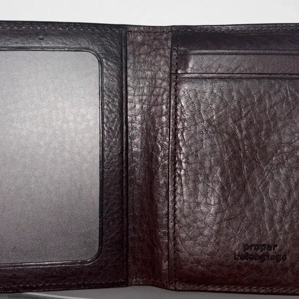 [BUNJANG] Proper Belongings Frame Card Wallet Chocolate Brown / 프로퍼빌롱잉즈 프레임 카드 지갑 초코브라운