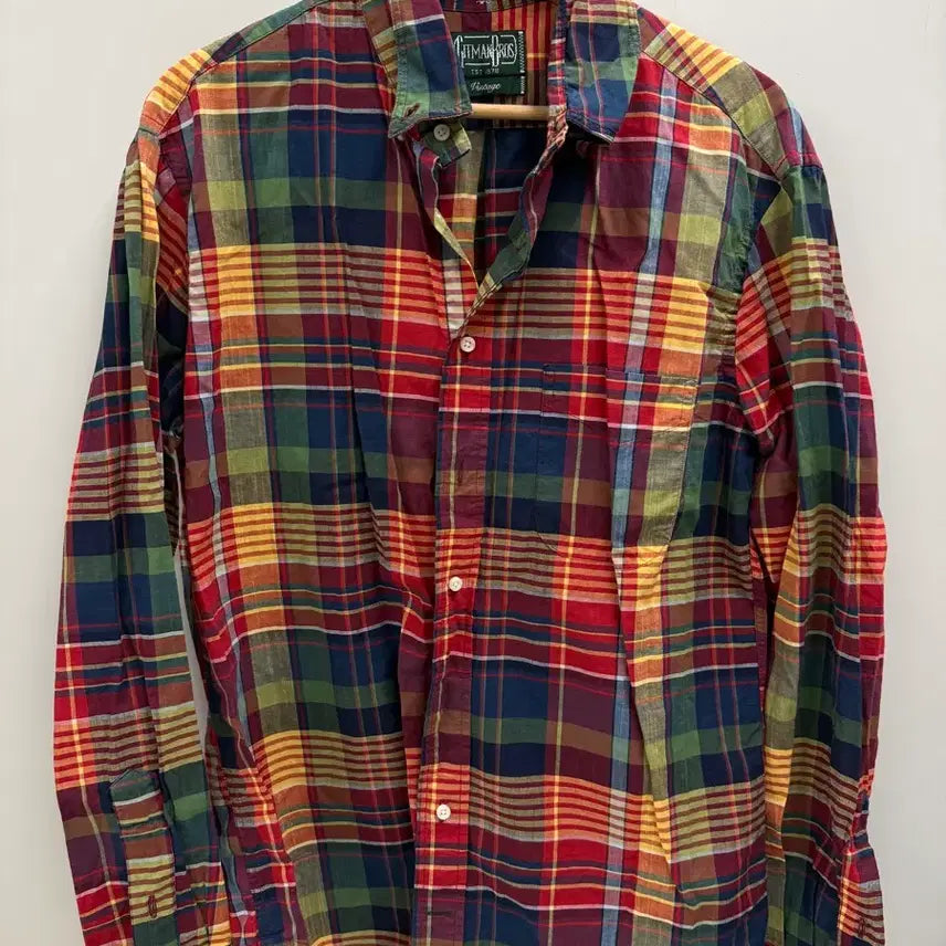 [BUNJANG] Jitman Vintage Madras Check Shirt - Large / 짓먼빈티지 마드라스 라지 팝니다.