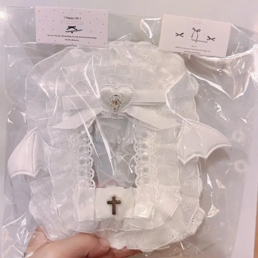 [BUNJANG] White Lace Handmade Photocard Holder Deco Toploader / 화이트 레이스 탑꾸 탑로더 꾸미기 핸드메이드 포카홀더