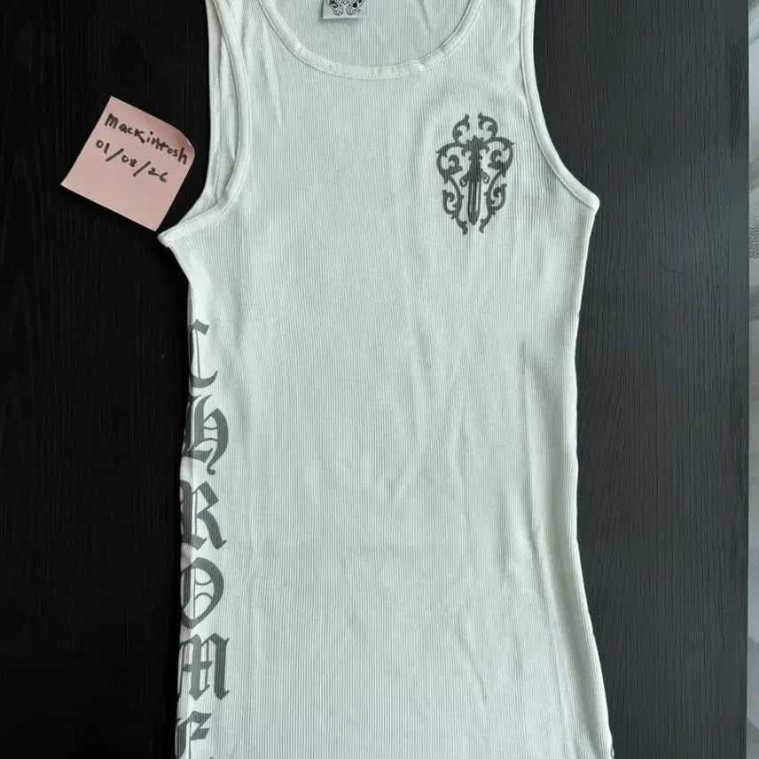 [BUNJANG] Chrome Hearts Dagger Cemetery Tank Top White S (Vintage) / 크롬하츠 대거 세메터리 탱크탑 화이트 S (빈티지)