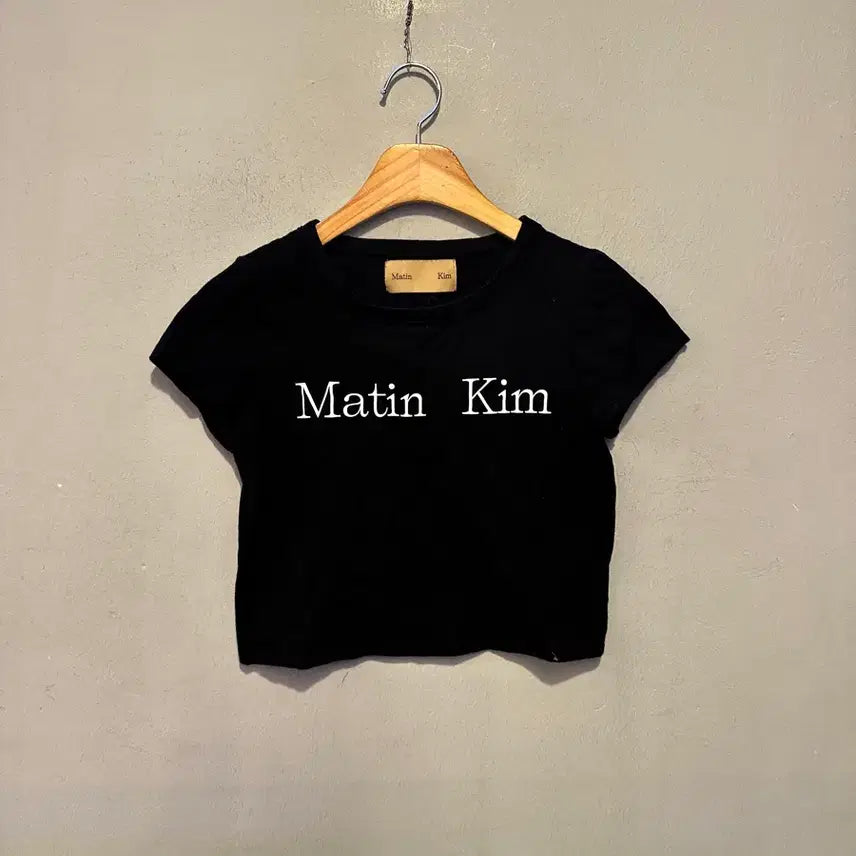[BUNJANG] Matinkim Short Sleeve Cropped Top / 마뗑킴 반팔 크롭탑