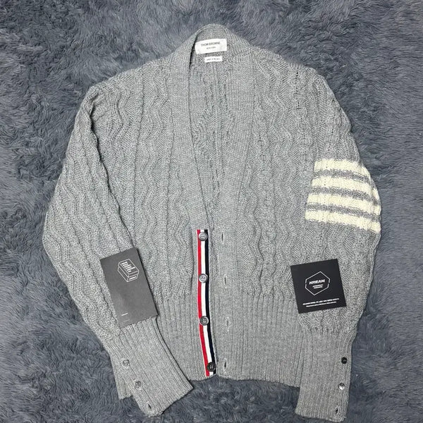 [BUNJANG] Thom Browne Aran Cable Cardigan Size 4 / [새상품급/4]톰브라운 아란케이블 가디건