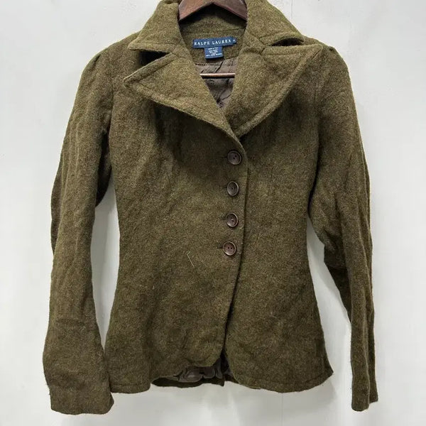 [BUNJANG] Polo Ralph Lauren Women's Jacket Olive Size 4 / <만원빈티지 최저가>폴로 랄프로렌 여성 자켓 올리브색 4