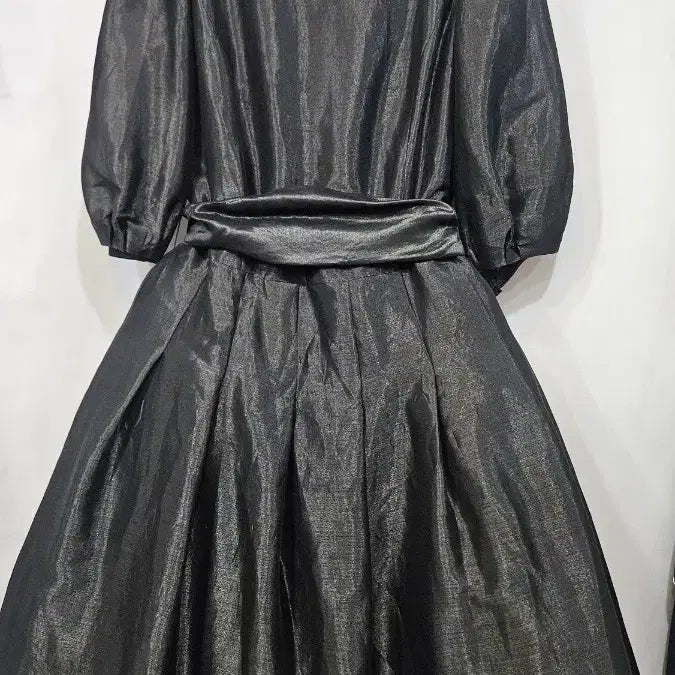 [BUNJANG] M's Gracy Khaki Black Chiffon Dress / 일본제 M'S GRACY 카키블랙 럭셔리 원피스 sh