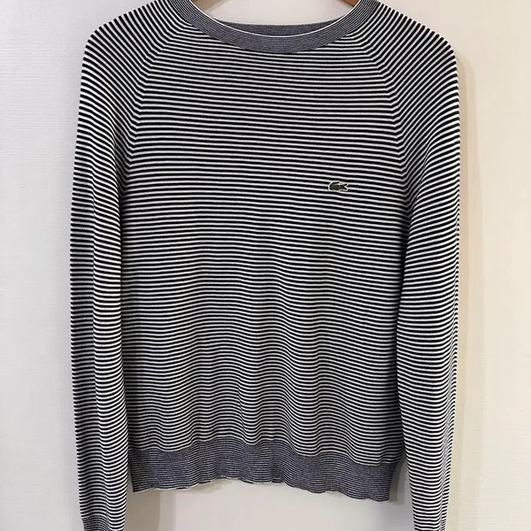 [BUNJANG] Lacoste Women's Striped Knit Sweater Size 38 / 라코스테 니트 38사이즈